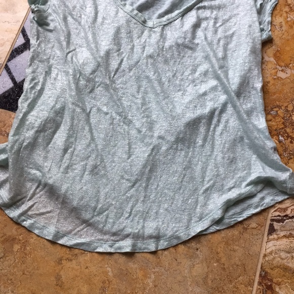 Bordeaux shortsleeve shimmer of mint/100% linen - Picture 3 of 8